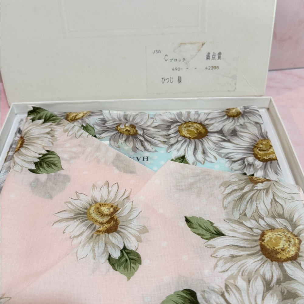 Vintage Floral Pink Scarf